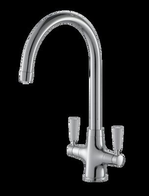 Double Handle Kitchen Mixer Faucet Brass Material And Chrome Finish T93016